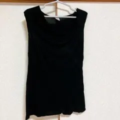 美品☆レディース ノースリーブワンピース ブラック 大人女子 細見え デート