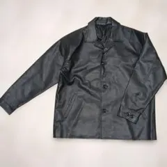 フェイクレザージャケットm