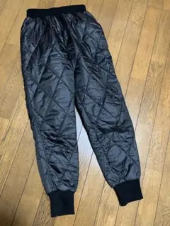 最終お値下げキルティングダウンパンツ？中綿パンツ？冬用暖かいパンツスポーツ登山黒