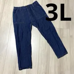 clette デニムパンツ　大きいサイズ　ゆったり　3L インディゴ　ズボンのサムネイル