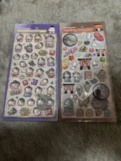 ボンボンドロップシール 和柄 お相撲さん 古都めぐり 2枚セット【国内正規品】