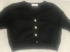 GANGWEI ギャングウェイ ニット カーディガン　ショート丈 ブラック