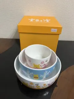 【新品未使用】くまのプーさん　レンジパック3点セット（Ｍ）　陶器