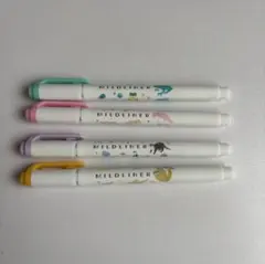 MILDLINER 動物イラスト マーカー 4本セット