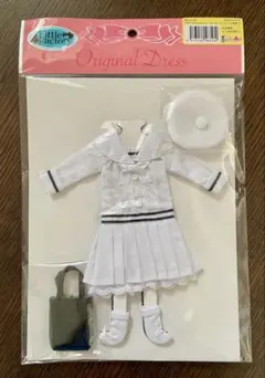 リカちゃんキャッスル ドレス セーラーワンピース 制服 白 22cm リカちゃん