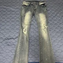 mnml　ミニマルダメージデニムフレアデニム サイズ32