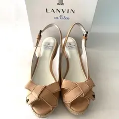 LANVIN en Bleu リボン サンダル 23.5cmのサムネイル