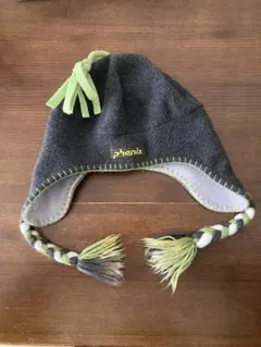 phenix フリース帽子 グレー/グリーン