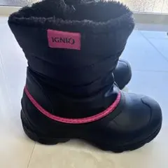 IGNIO スノーブーツ 子ども用 ブラック ピンク