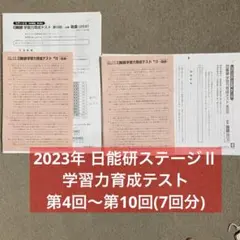 未使用❗️2025年 日能研 4年 育成テスト【前期】⑨⑩ 【後期】①〜⑥ 日能研4年前期学習力育成テスト全10回分(2025年2月〜