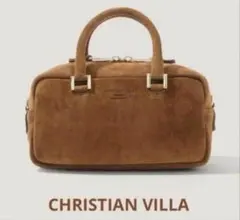 【美品】CHRISTIAN VILLAスエードミニショルダーバッグキャメルのサムネイル