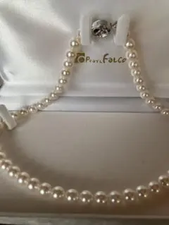 極美品　試着のみ　アコヤ真珠　パールネックレス　パールファルコ 極美品試着のみアコヤ真珠パールネックレスパールファルコ