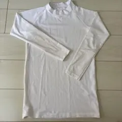 160 ホワイト長袖ハイネックシャツ