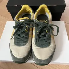 オニツカタイガー デュアリオ 24.5cm グリーン イエロー スニーカー