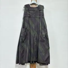 お値引きしました。 No.23 大島紬のリメイク手縫いワンピース