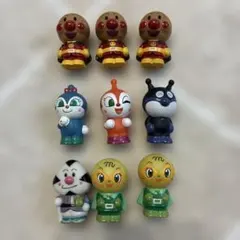 アンパンマン 9体セット ソフビ人形　コキンちゃんドキンちゃんおむすびまん