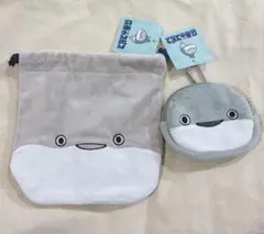 店番のスピス　ダイカットポーチ　ふわふわ巾着　セット