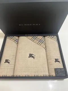 【新品未使用】BURBERRY タオルセット バスタオル1枚 フェイスタオル2枚