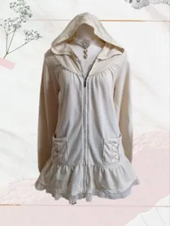 フェアリーグランジ y2k 森ガール バレエコア ウィッシュコア フリルパーカー