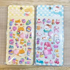 犬と猫のマシュマロシールセット