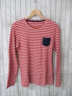 ☆バーバリーブラックレーベル ボーダー柄 長袖Tシャツ/メンズ/2☆美品