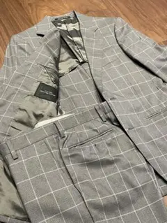 ユナイテッドアローズ グレー チェック柄 セットアップスーツ