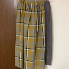 POUDOU DOU プードゥドゥ　チェックギャザースカート