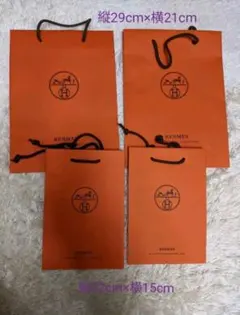 【値下げ！】HERMES　使いやすいサイズ！ショップ袋４点(③)