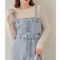 Chico デニムコンビネゾン ライトブルー 2サイズ展開