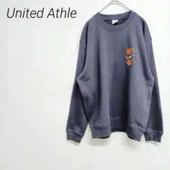 United Athle 5044-01 ブラック　刺繍トレーナーM ☆3132のサムネイル