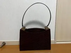 【希少・美品】BALLY バリー ハンドバッグ 総柄 Bロゴ エンボス レザー
