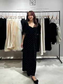 Acka.】bijou dot velours dress サイズ2 - メルカリ