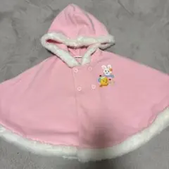 MIKI HOUSE フリースポンチョ ピンク 85cmまで