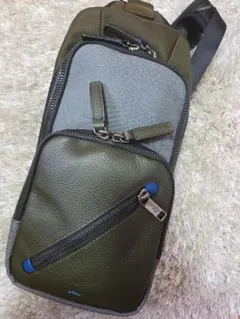LANVIN ボディバッグ オリーブグリーン/グレー