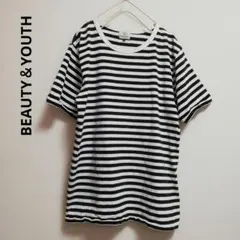 BEAUTY＆YOUTH　ボーダーTシャツ　半袖　Ｌサイズ