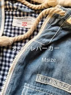 BILLABONG フード付きデニム風パーカー Mサイズ オシャレ