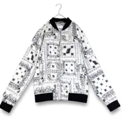 ザラ ZARA ペイズリー柄 ボンバージャケット MA-1 ブルゾン Mサイズのサムネイル