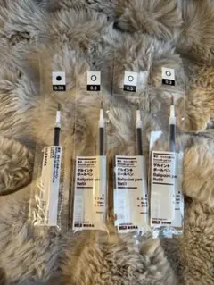 無印良品 ボールペン替え芯 4本セット 0.3mm 0.38mm