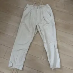 BEAMS HEART アイボリー ストライプ カジュアルパンツ