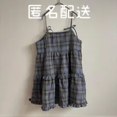 Helm ◎ ワッフルチェックリボンキャミチュニック rps キャミ ワンピ