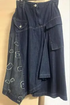 Cube-Cube センソユニコ　変形　デニム　スカート　38 インディゴ ニットライクデニム スカート|Cube-Cube | Sensounico ONLINE STORE