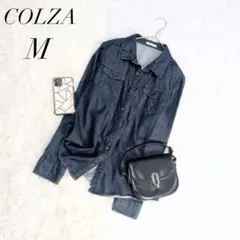 コルザ/デニムシャツ/胸ポケット/コットン100%/Mサイズ/美品✨️