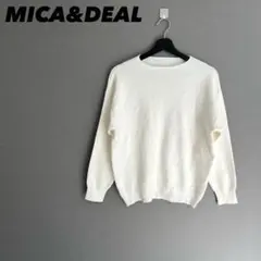 【a3067】MICA&DEAL 美品 長袖セーター オールホワイト レーヨン混