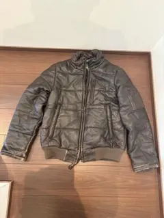 ナノユニバース　ライダース革ダウンジャケット　サイズ38