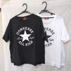 CONVERSE ALL STAR　白と黒Ｔシャツ　２点セット　Мサイズ