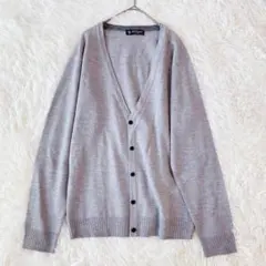 ブルースタンダード カーディガン Vネック シンプル グレー（M）羽織り