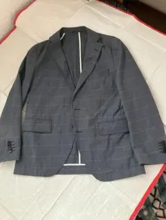 NEXT BLUE グレー チェック柄 ビジネスジャケット