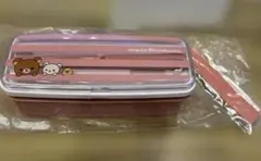 【未使用】　リラックマ　2段弁当箱 ピンク お箸付き