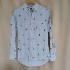 BLUE/BLUE ストライプアンカー柄長袖シャツ サイズ2