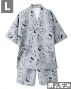 ちいかわ うさぎ ハチワレ 甚平 夏祭り メンズL グレー アベイル しまむら